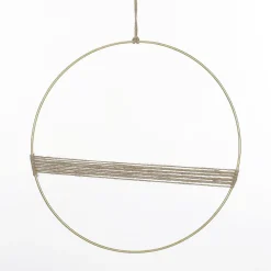 Anneau Décatif En Métal Avec Design De Cde De Jute 35 Cm Ø-DecoWoerner Hot