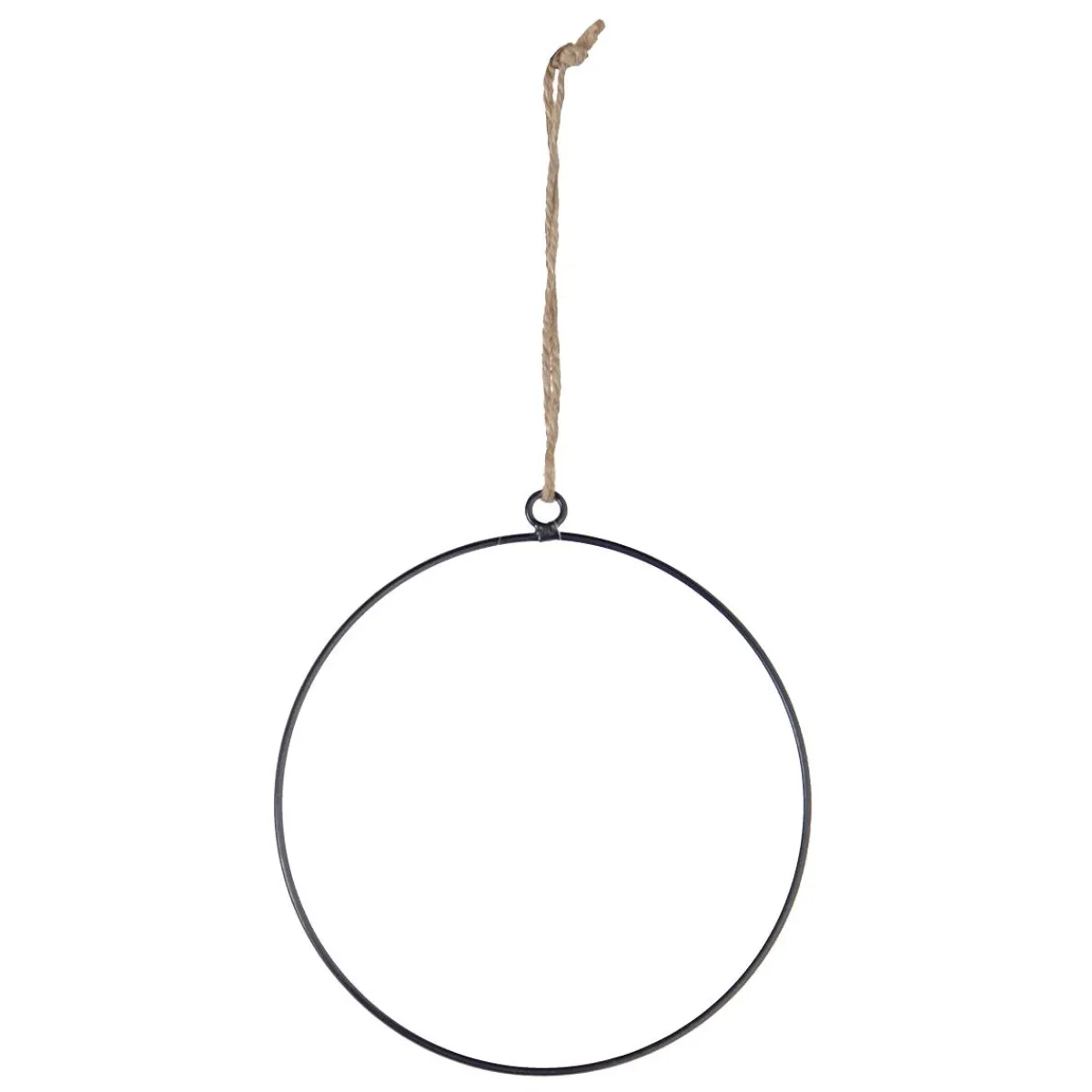Anneau Décoratif En Métal Avec Suspension En Corde De Jute 20 Cm Ø-DecoWoerner Hot