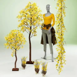 Arbre Artificiel De Forsythia Avec Pied 200 Cm-DecoWoerner New