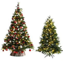 Arbre De Noël Artificiel Sapin Noble Avec LED 240 Cm-DecoWoerner New