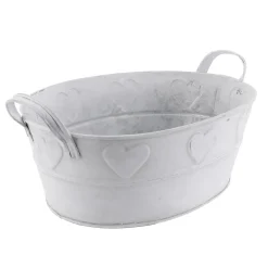 Baignoire En Zinc Avec Motif De Cœur 32 Cm-DecoWoerner Sale