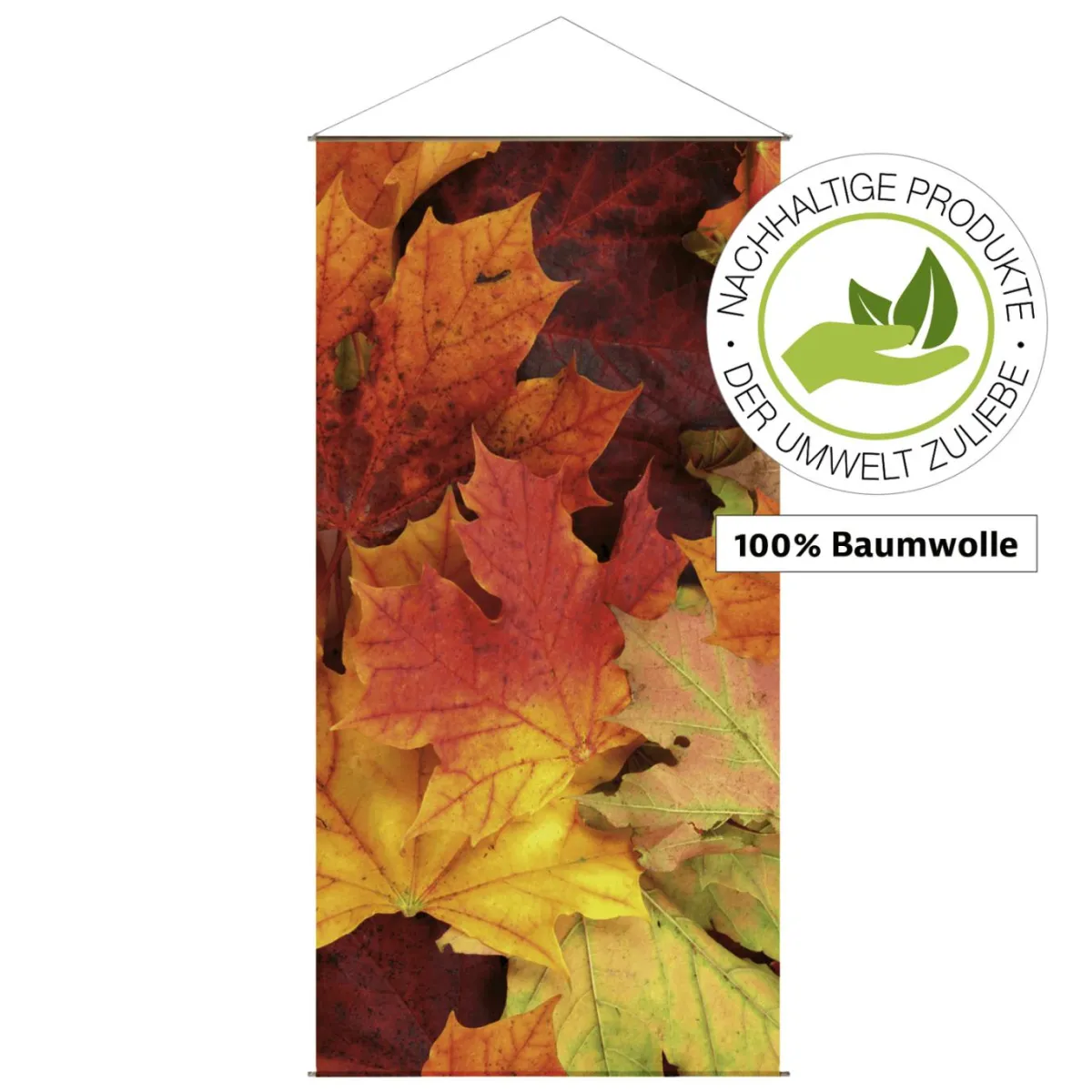 Bannière En Coton Feuilles D'automne De 200 Cm De Long-DecoWoerner Online