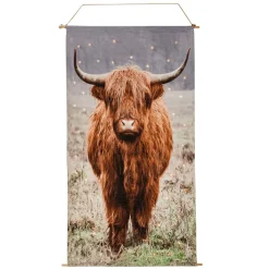 Bannière En Textile Vache Au Pâturage Avec LED 60 X 110 Cm-DecoWoerner Best