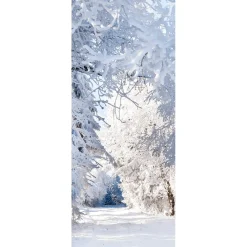 Bannière En Tissu Difficilement Inflammable "Forêt D'hiver" En Tissu Pour Drapeau 75 X 180 Cm-DecoWoerner Online
