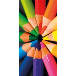Bannière En Tissu Difficilement Inflammable "Crayons De Couleur" En Tissu Pour Drapeau 100 X 200 Cm-DecoWoerner Clearance