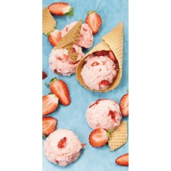 Bannière En Tissu Glace à La Fraise En Gaufrette-DecoWoerner Outlet