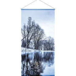 Bannière En Tissu Ignifugé "Lac D'hiver" En Tissu Pour Drapeau 100 X 200 Cm-DecoWoerner Sale