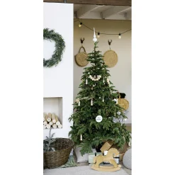 Bannière En Tissu Ignifugé "Arbre De Noël Nordique" En Tissu Pour Drapeau 100 X 200 Cm-DecoWoerner Hot