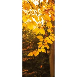 Bannière En Tissu Ignifugé "Feuilles D'automne Dorées" En Tissu Pour Drapeau 75 X 180 Cm-DecoWoerner Best