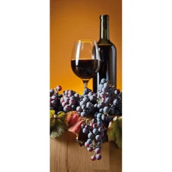 Bannière En Tissu Ignifugé "Bouteille De Vin Rouge Avec Verre à Vin" En Tissu Pour Drapeau 75 X 180 Cm-DecoWoerner