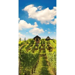 Bannière En Tissu Ignifugé "Vignoble Ensoleillé" En Tissu Pour Drapeau 100 X 200 Cm-DecoWoerner Outlet