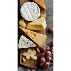 Bannière En Tissu Ignifugé "Plateau De Fromage Avec Raisins" En Tissu Drapeau 100 X 200 Cm-DecoWoerner Hot