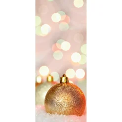 Bannière En Tissu Ignifugé "Boules De Noël Dées Et Scintillantes" En Tissu Pour Drapeau 75 X 180 Cm-DecoWoerner Discount