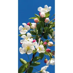 Bannière En Tissu Ignifugé "Branche De Pommier En Fleur" En Tissu Drapeau 100 X 200 Cm-DecoWoerner Hot