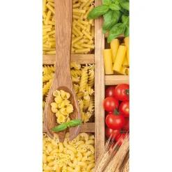 Bannière En Tissu Ignifugé "différentes Sortes De Pâtes Italiennes" En Tissu Pour Drapeau 100 X 200 Cm-DecoWoerner New