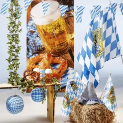 Bannière En Tissu Ignifugé "Oktoberfest Avec Bière Et Bretzel" En Tissu Pour Drapeau 100 X 200 Cm-DecoWoerner Online