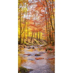 Bannière En Tissu Ruisseau Automne 100 X 200 Cm-DecoWoerner Outlet