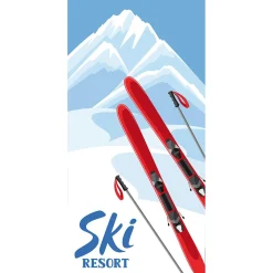 Bannière En Tissu Ski Resort 100 X 200 Cm-DecoWoerner Sale