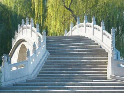 Bannière XXL "Pont Dans Le Parc" En Bâche De Camion Difficilement Inflammable 250 X 330 Cm-DecoWoerner