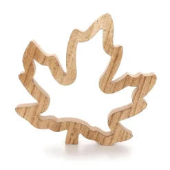 Bois Déco Feuilles D'érable Set 2 Pièces Marron 17 X 16,5 X 1,8 Cm-DecoWoerner Outlet