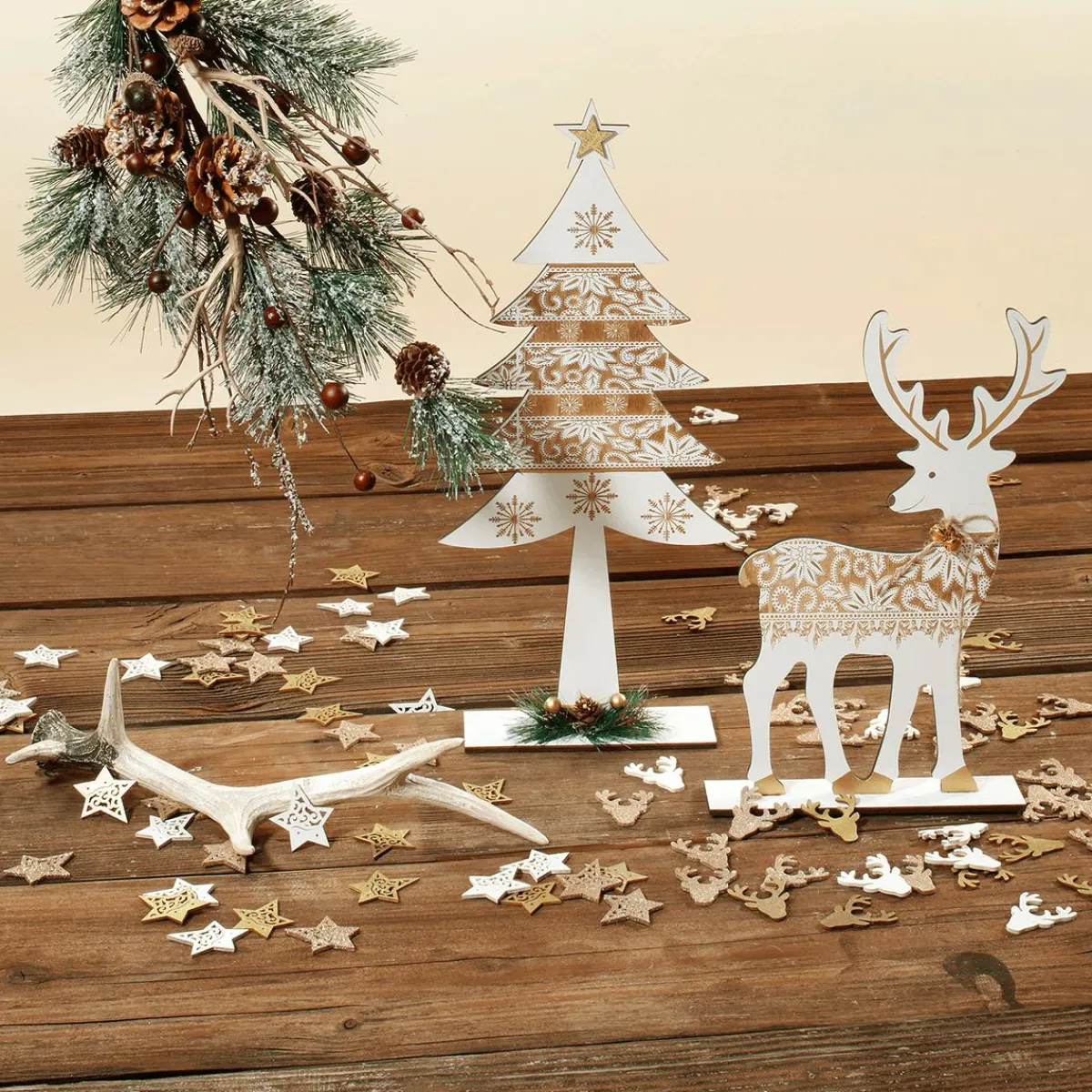 Bois De Cerf Décoratifs 32 X 9 X 19 Cm Marron (L X L X H)-DecoWoerner New
