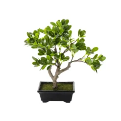 Bonsaï Feuille De Pêcher Plante Artificielle En Pot 28 X 11 X 34 Cm (l X L X H)-DecoWoerner Sale