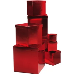 Boîte Cadeau En Carton Majestic Métallique, , 8 Pces-DecoWoerner Sale