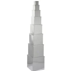 Boîte Cadeau En Carton Majestic Métallique, , 8 Pces-DecoWoerner Outlet