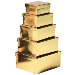 Boîte Cadeau En Carton Metallic, , 5 Pces-DecoWoerner Clearance