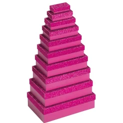 Boîtes Cadeau En Carton Pink, Lot De 10-DecoWoerner Outlet