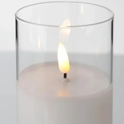 Bougie De Cire LED En Verre Transparent 7,5 X 12,5 Cm-DecoWoerner Best