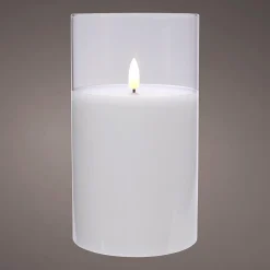 Bougie De Cire LED En Verre Transparent 7,5 X 12,5 Cm-DecoWoerner Best