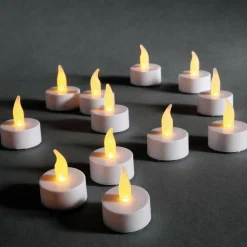 Bougies Chauffe-plats à Piles LED, Lot De 12-DecoWoerner New