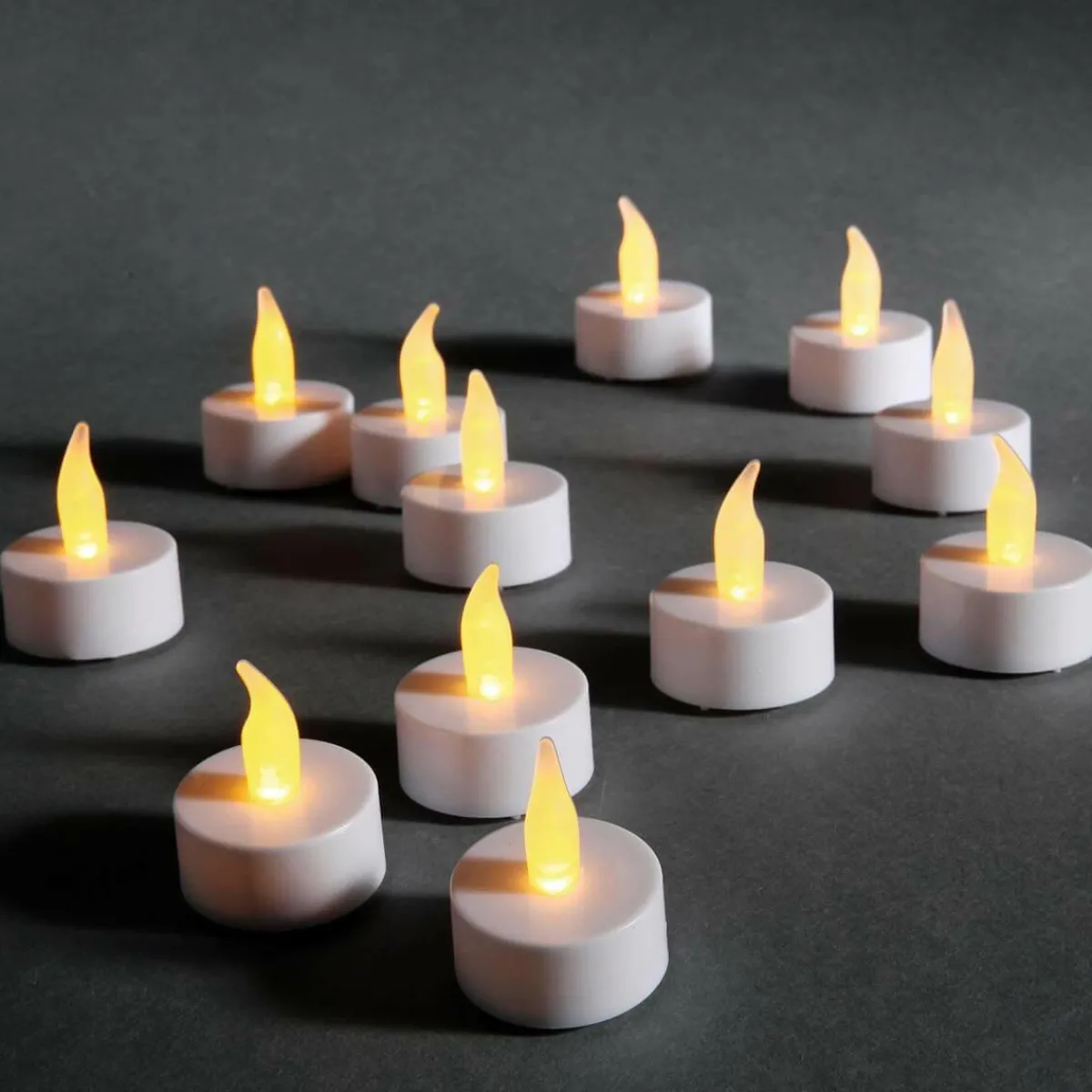 Bougies Chauffe-plats à Piles LED, Lot De 12-DecoWoerner New