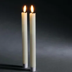 Bougies Pilier En Cire LED 24 Cm, Lot De 2-DecoWoerner Outlet