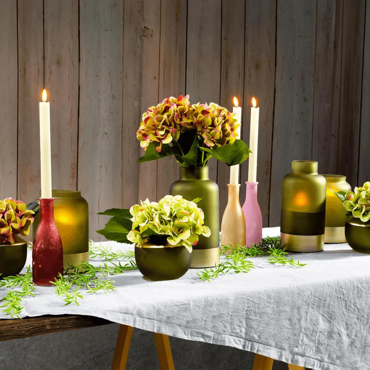 Bougies Pilier En Cire LED 24 Cm, Lot De 2-DecoWoerner Outlet