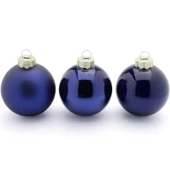 Boule De Noël En Verre Avec 3 Surfaces Différentes Foncé-DecoWoerner Hot