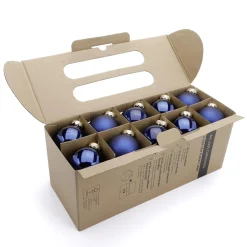 Boule De Noël En Verre Avec 3 Surfaces Différentes Foncé-DecoWoerner Hot