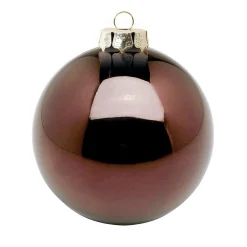Boule De Noël Transparente En Plastique, Nougat Ø 8 Cm-DecoWoerner New