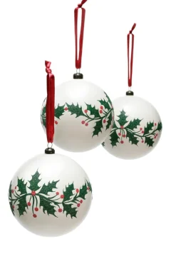 Boule De Noël XL "Ilex" 12 Cm Ø, 3 Pièces-DecoWoerner Online