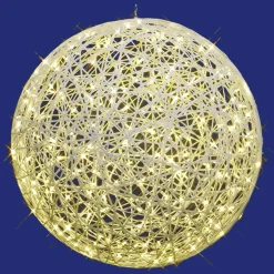 Boule En Fibre De Verre 3D Avec Lumière IP67, 75 Cm Ø-DecoWoerner Outlet