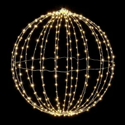 Boule Lumineuse à LED Pour L'ext., LED Chaude - Blanc, Ø 50 Cm-DecoWoerner