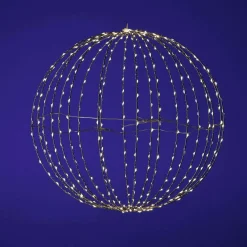Boule Lumineuse à LED Pour L'ext., LED Chaude - Blanc, Ø 50 Cm-DecoWoerner