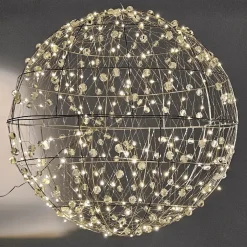 Boule Lumineuse En Fil De Fer LED Ø 60 Cm-DecoWoerner