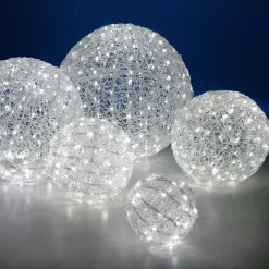 Boule Lumineuse LED En Fibres Acryliques, Ø 50 Cm-DecoWoerner Outlet