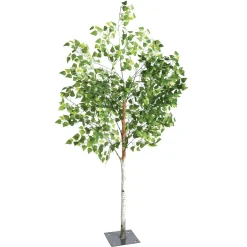 Bouleau Artificiel Avec Plaque De Support, 200 Cm-DecoWoerner Discount