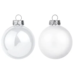 Boules De Noël hes En Verre 6 Cm Ø - 24 Pièces-DecoWoerner