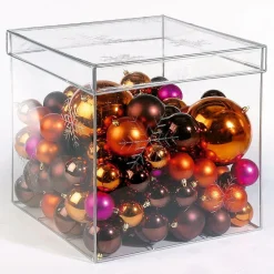Boules De Noël Brillantes En Plastique Cuivré, Ø 6 Cm - 24 Pièces-DecoWoerner Hot