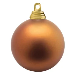 Boules De Noël Cuivrées, Mates, En Plastique Ignifugé, 6 Cm Ø - 24 Pièces-DecoWoerner Online