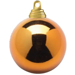 Boules De Noël En Cuivre, Brillantes, En Plastique Difficilement Inflammable, 6 Cm Ø - 24 Pièces-DecoWoerner Online